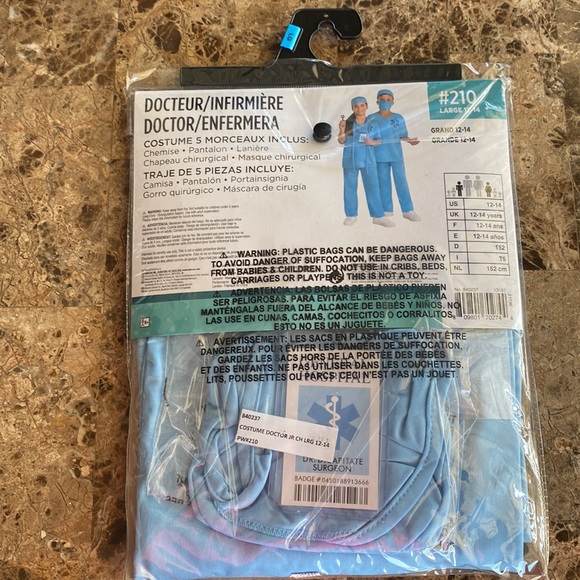 DOCTOR/NURSE 5PC COSTUME SIZE CHILD LARGE (12-14) 🌟NWT🌟 - Picture 8 of 11